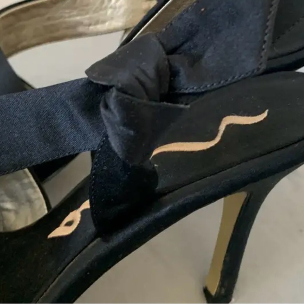 NINA SLING BACK OPEN TOE HEELS - Picture 10 of 14